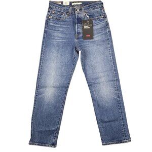 Levis Premium Wedgie Straight Womens Jeans Size 27 X 26 High Rise Medium Wash.